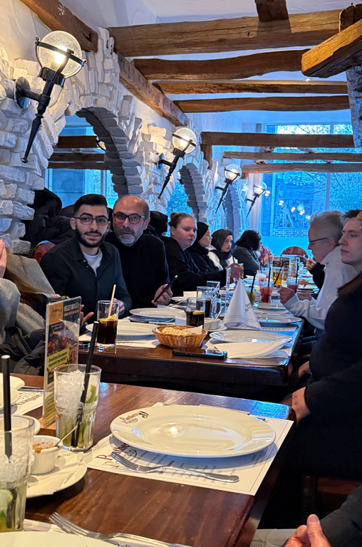 Die Bandelt-Gruppe in der Restaurant Panthera in Hamburg