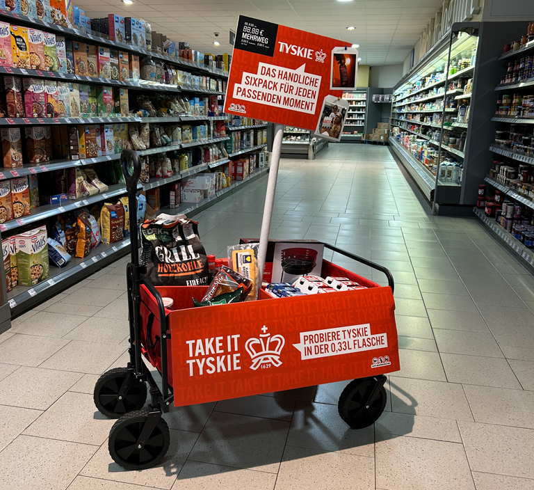 Vaddertach Gewinnspiel Tyskie - Bollerwagen mit Grillartikeln