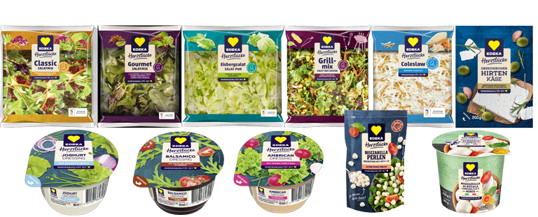 Herzstücke Produktabbildungen Salate und Dressings