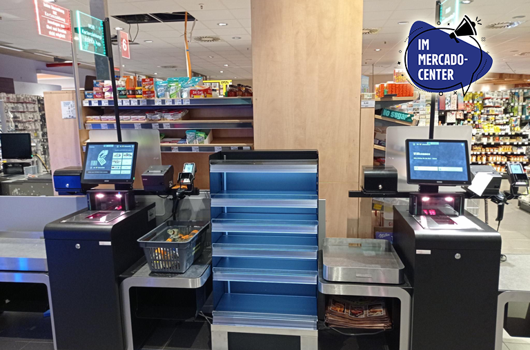 Die neuen SB-Scankassen im EDEKA Bandelt im Mercado-Center