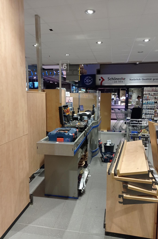 EDEKA Bandelt im Mercado-Center baut den Kassenbereich um