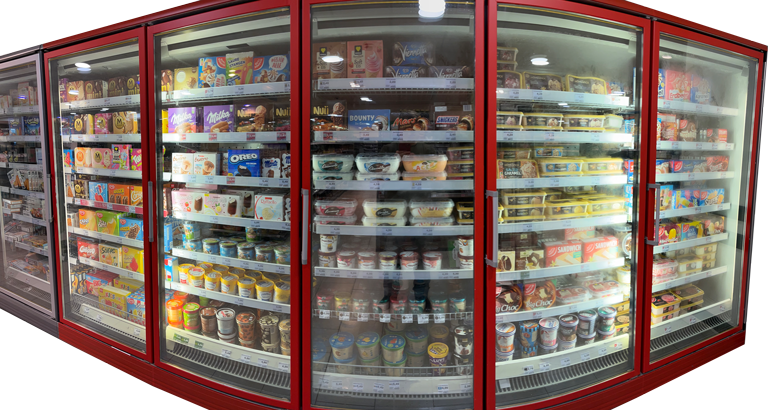 Eisschrank Elbgaupassage EDEKA A. Bandelt