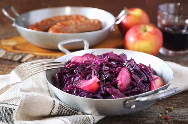 Gericht Apfelrotkohl