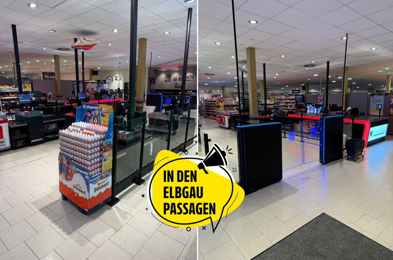 Die Kassen von EDEKA A. Bandelt in der Elbgaupassage wurden modernisiert