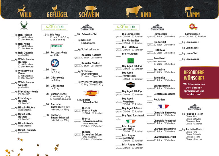 Weihnachts Bestellflyer EDEKA Nord 2025 - Rückseite