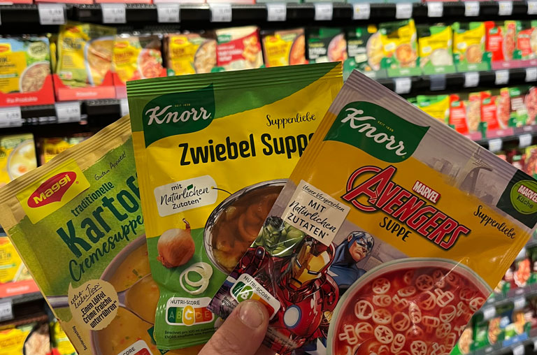 Tütensuppen in den Bandelt-Märkten