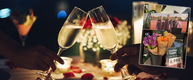 Candle-Light-Dinner mit Eickenhofer Tulpen