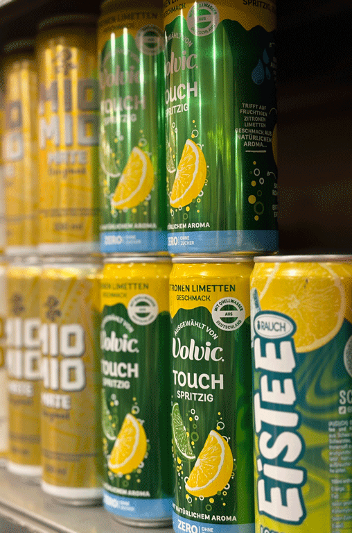 Volvic Touch, Miomio und Rauch Limo