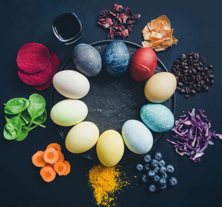 Eier färben zu Ostern