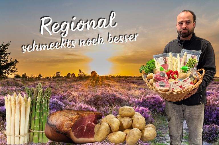 Aufmacher Spargel mit regionalen Erzeugnissen