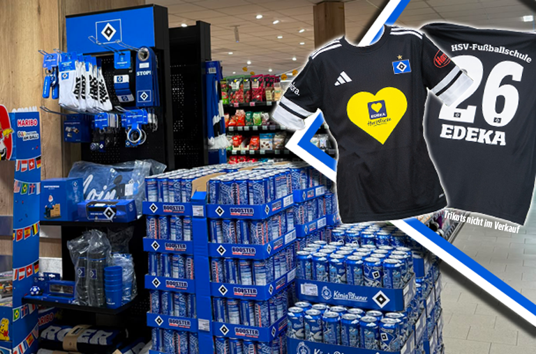 HSV Sortiment bei Bandelt und neue Kooperation der EDEKA Nordwest mit der HSV Fußballschule